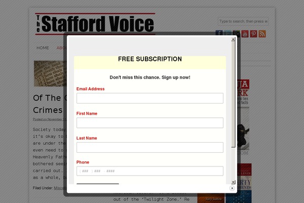 thestaffordvoice.com site used News Pro