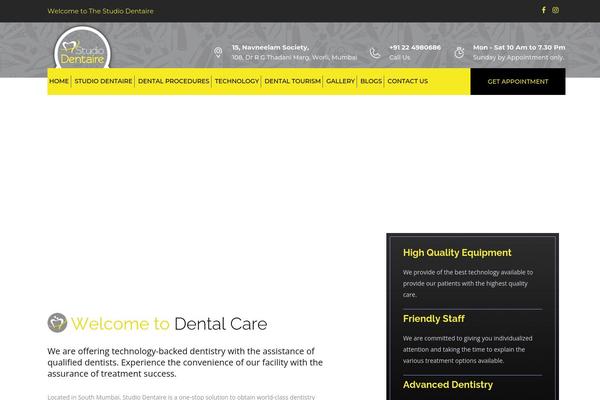 DentalCare theme site design template sample