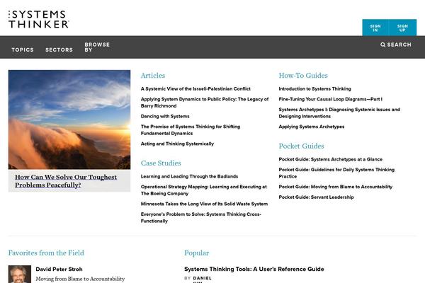 thesystemsthinker.com site used Thinker