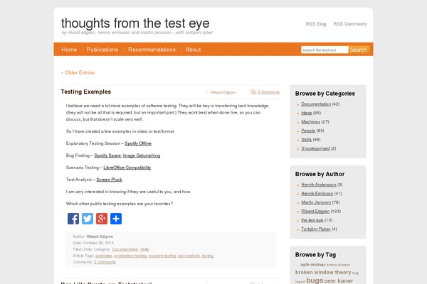 thetesteye.com site used Love The Orange
