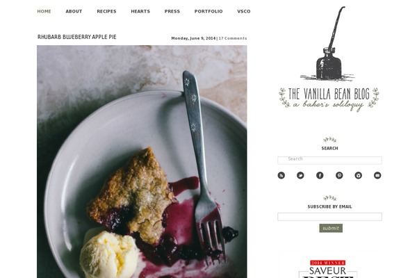 thevanillabeanblog.com site used Alder