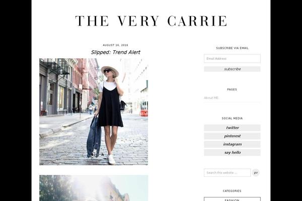 theverycarrie.com site used Genevieve-theme