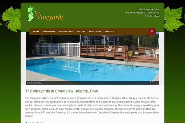 Vantage theme site design template sample