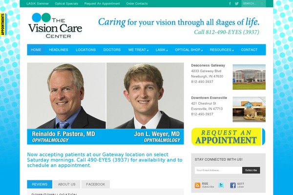 visioncare theme websites examples