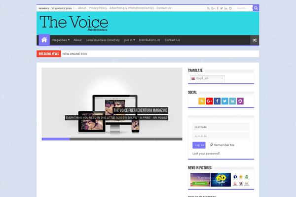 Site using ISSUU Magazine Display plugin