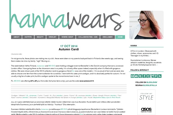 Hanna theme site design template sample