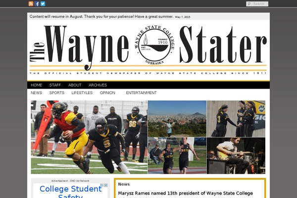 Site using Sno-student-news-source plugin