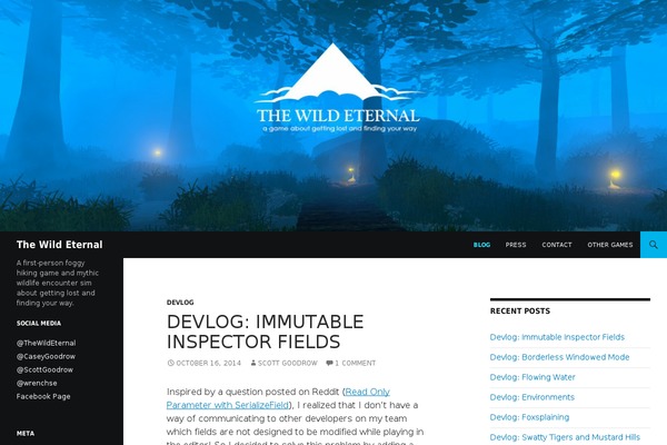 thewildeternal.com site used Slick-blog