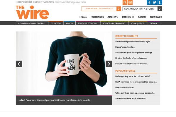 thewire.org.au site used Thewire