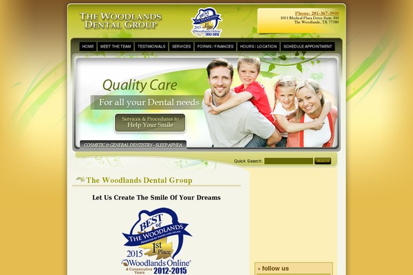Woodlands theme site design template sample