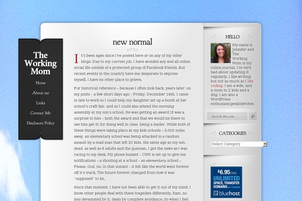 Memoir theme site design template sample