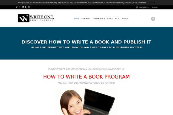 Writing theme site design template sample