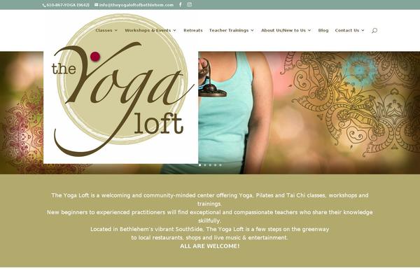 theyogaloftofbethlehem.com site used Yoga-loft-divi