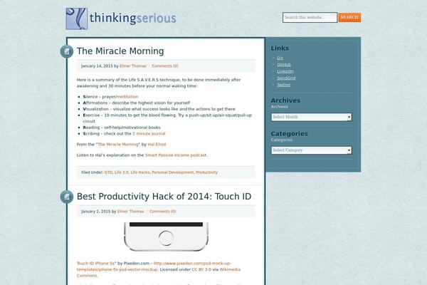 thinkingserious.com site used Tapestry