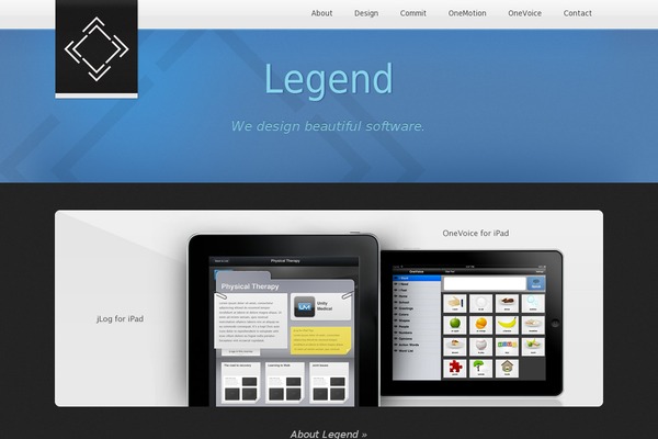 Legend website example screenshot