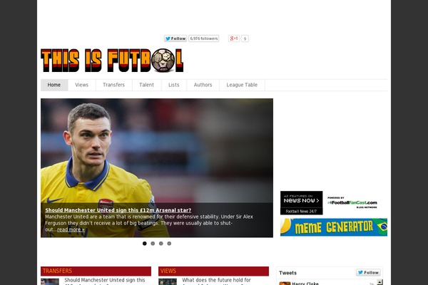 thisisfutbol.com site used Snack-network