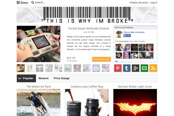 Facebook website example screenshot