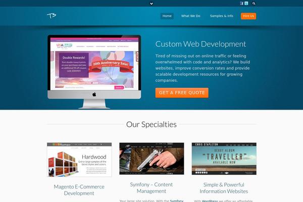 Flare Child theme site design template sample