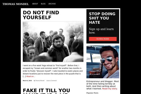 Typology theme site design template sample