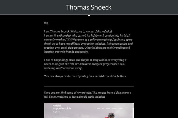 thomassnoeck.com site used Casper-child