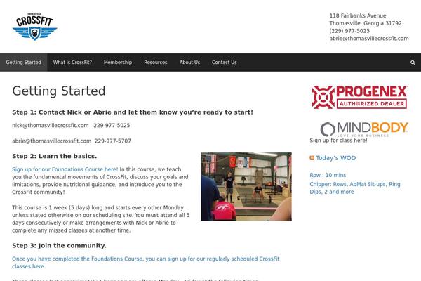 thomasvillecrossfit.com site used Strong