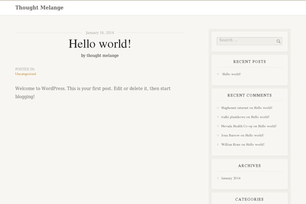thoughtmelange.com site used Wordsmith