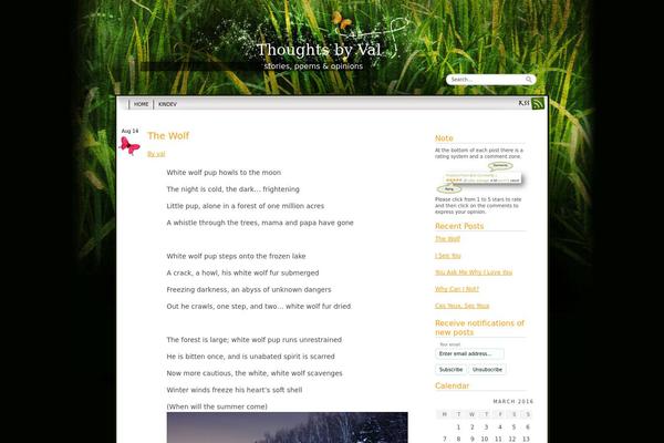 thoughtsbyval.com site used Greener Side