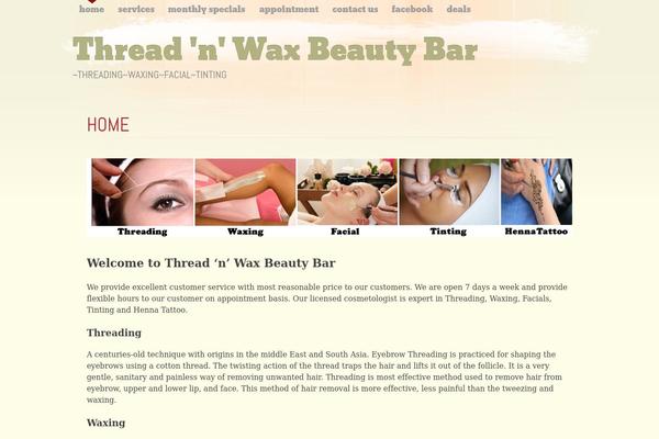 threadnwaxbeautybar.com site used Bloggable
