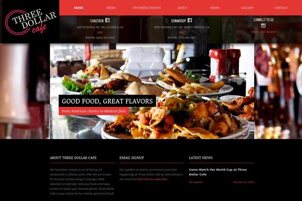 threedollarcafeatlanta.com site used Coffee Shop