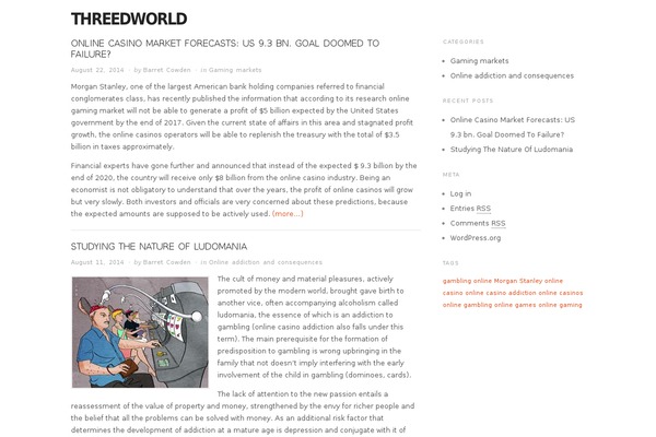 WordPress website example screenshot