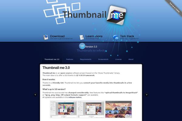 thumbnailme.com site used Wp-coda