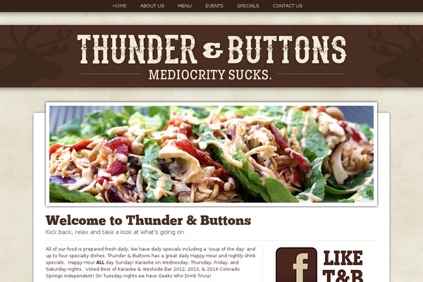 Thunder theme site design template sample
