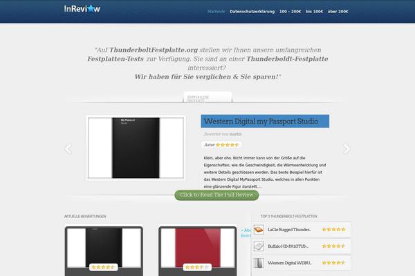 InReview theme site design template sample