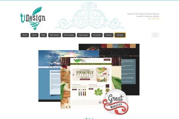 Vantage theme site design template sample