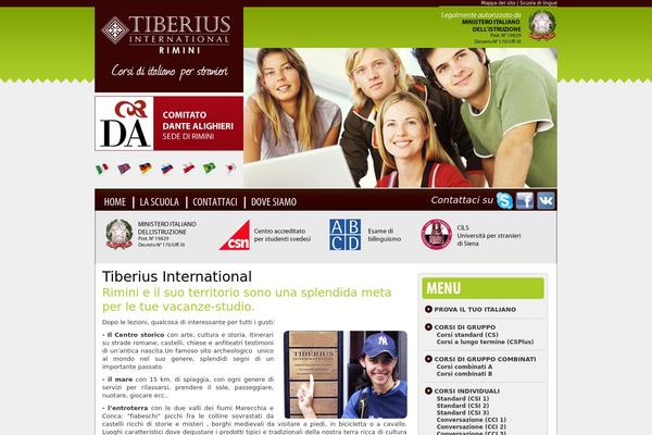 Tiberius theme site design template sample