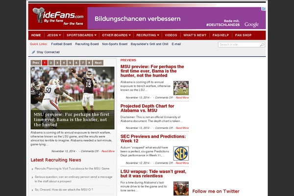 Site using Gabfire Widget Pack plugin