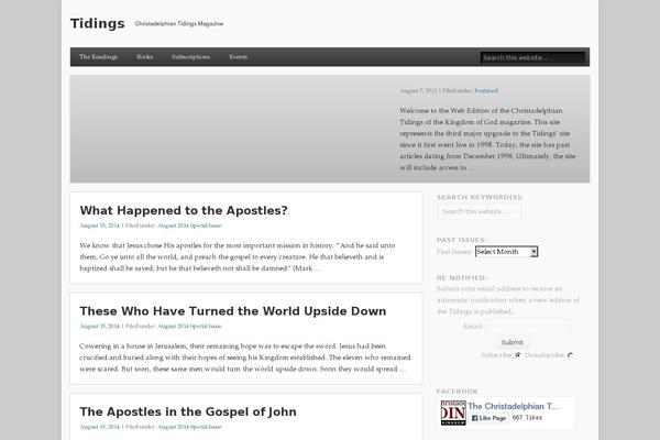 tidings.org site used Esplanade
