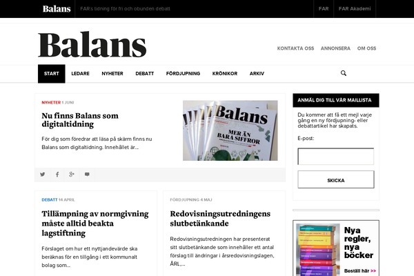tidningenbalans.se site used Balans