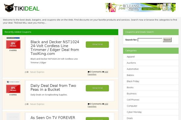 Clipmydeals theme site design template sample