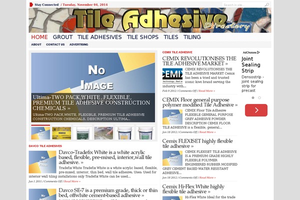 tileadhesive.co.nz site used Advanced Newspaper
