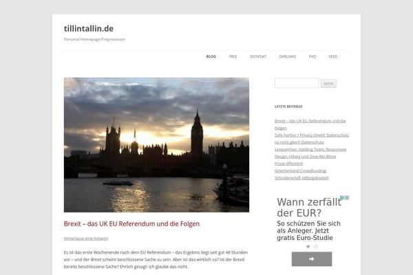 Twenty Twelve theme site design template sample