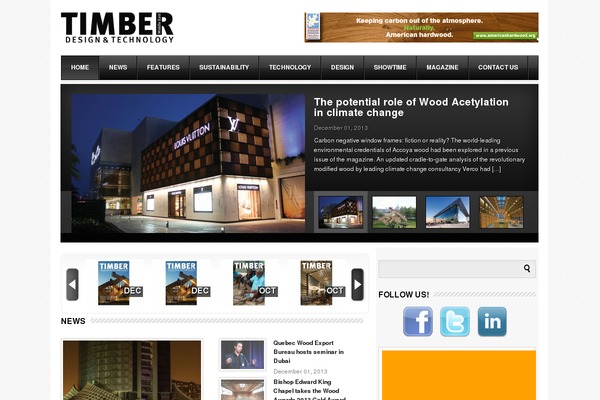TIMBER theme site design template sample
