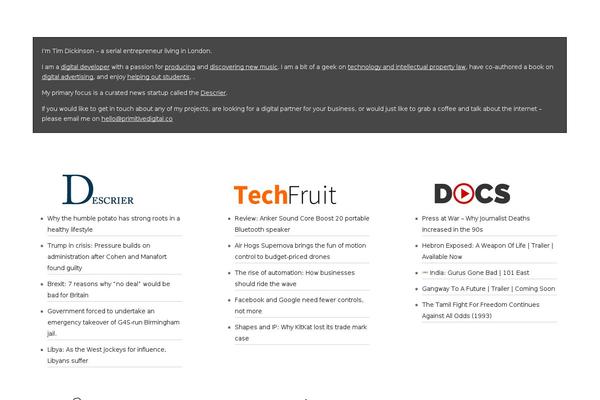 timdickinson.com site used Transit