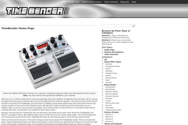 Site using Audio Player plugin