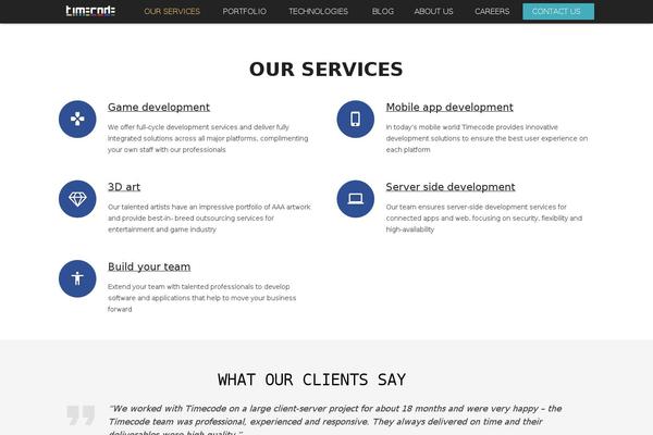 Zephyr theme site design template sample