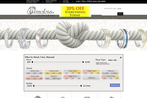 timelessweddingbands.com site used Blanco