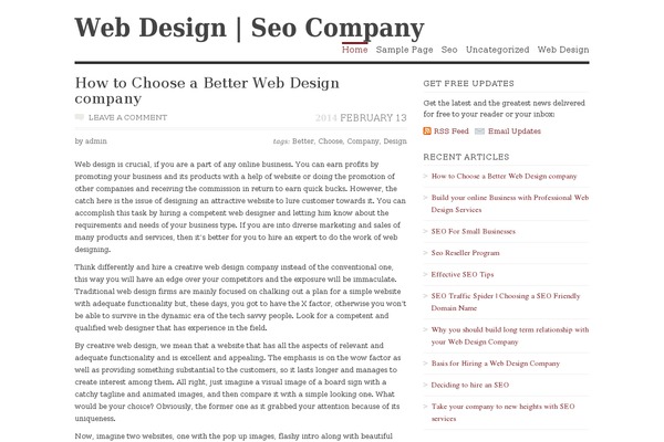 Vigilance theme site design template sample
