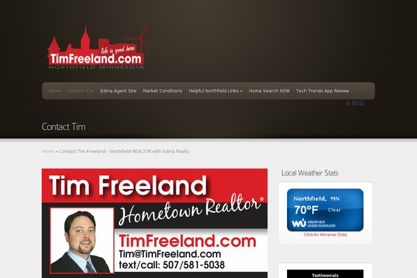 timfreeland.com site used Envisioned