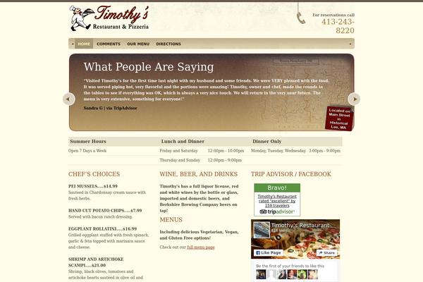 Restaurant theme site design template sample