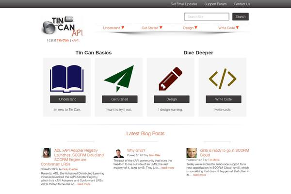 tincanapi theme websites examples